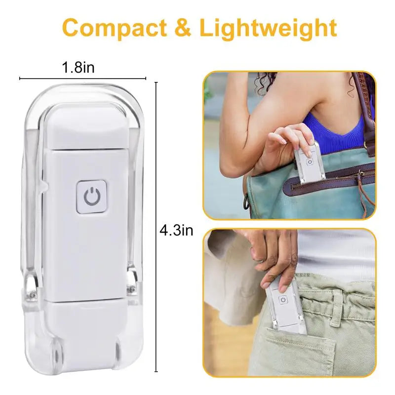 LED USB Rechargeable, Portable, Clip-on Book Light