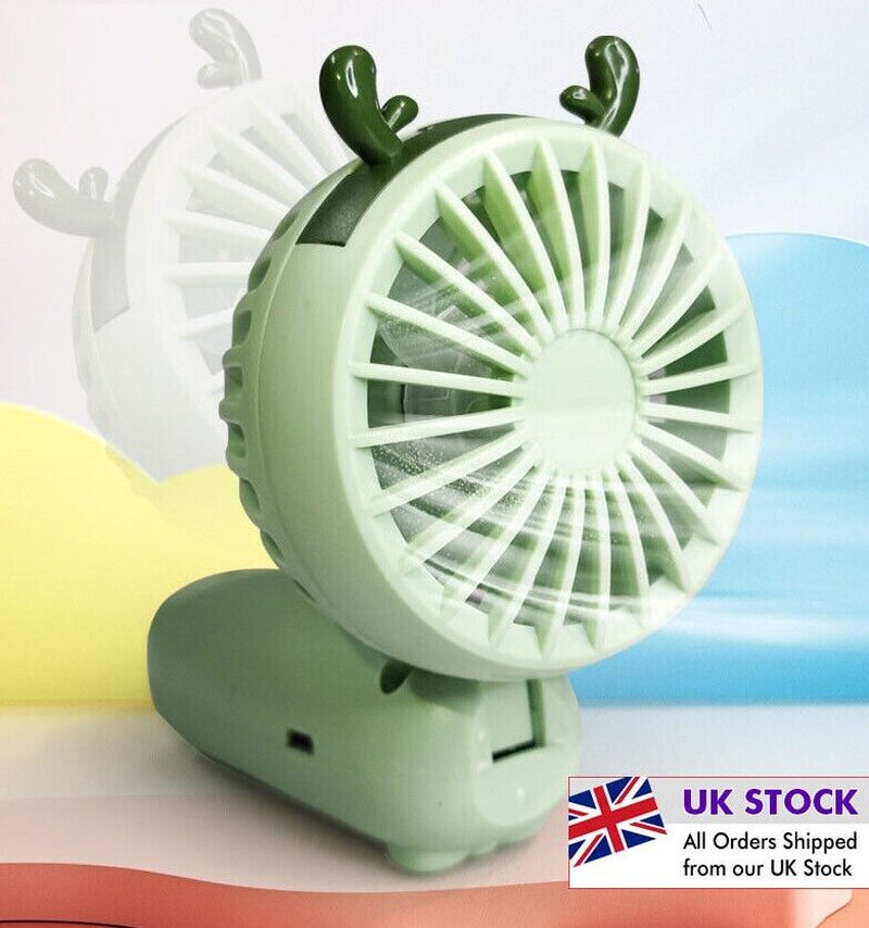 Cooling Fans - Rechargeable Mini Fan Portable Hand-Held Fans on Desk USB Charge