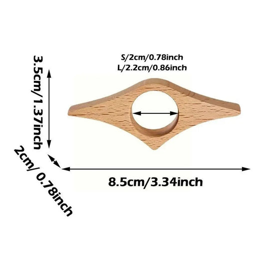 Einhändiger Daumen-Buchseitenhalter aus Holz 