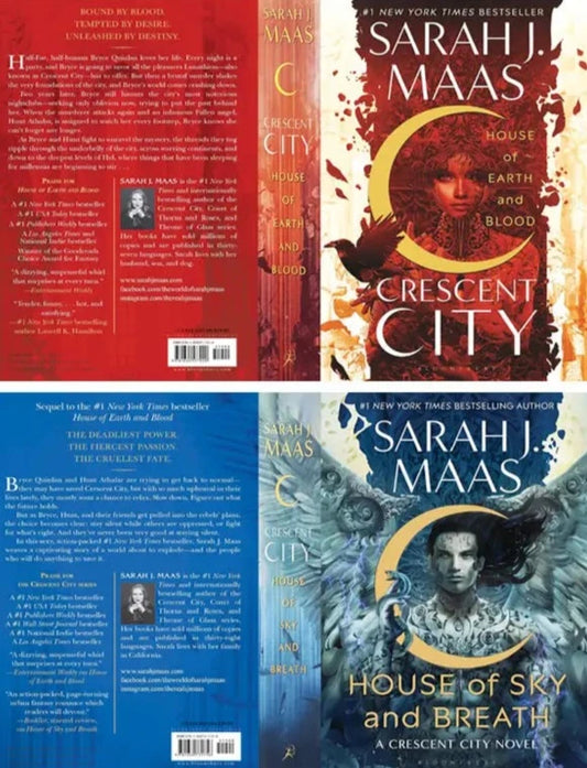 Un libro de novela de Crescent City en inglés Sarahj Maas La casa del cielo y el aliento La casa de la tierra y la sangre