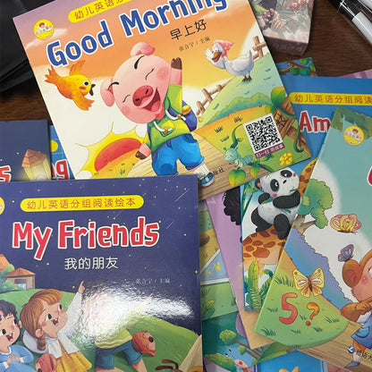 Kids Picture Books - English Enlightenment 20 Vol Set Easy Learning English Graded Reading Storybooks for Toddlers Preschool
