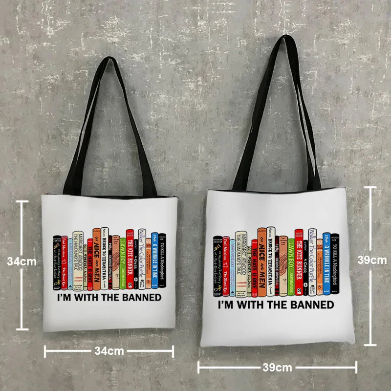 'I'm with The Banned' Books Tote Shoulder Bag